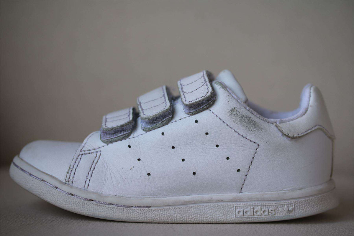 ADIDAS ORIGINALS STAN SMITH KIDS WHITE TRAINERS EU 27 UK 9.5