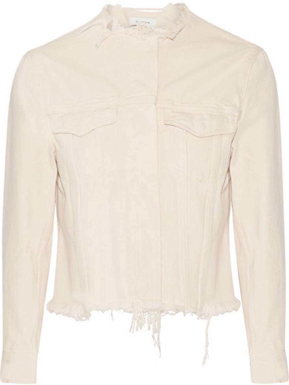MARQUES' ALMEIDA FRAYED DENIM JACKET LARGE