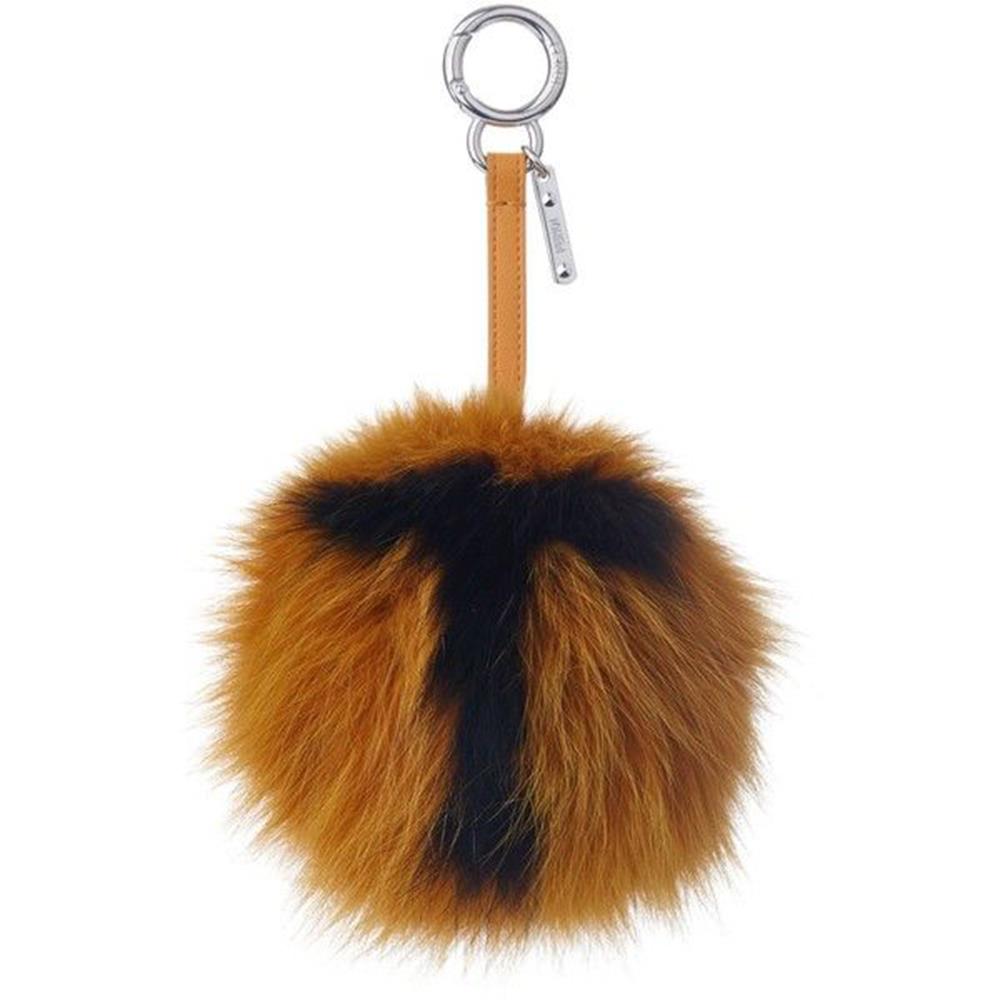 White Fox Fur Pompom Bag charm-Keychain - Nick the Greek Furs