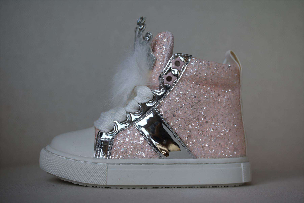 MINI MISS KG GIRLS PRINCESS PINK TRAINERS EU 25.5 UK 8