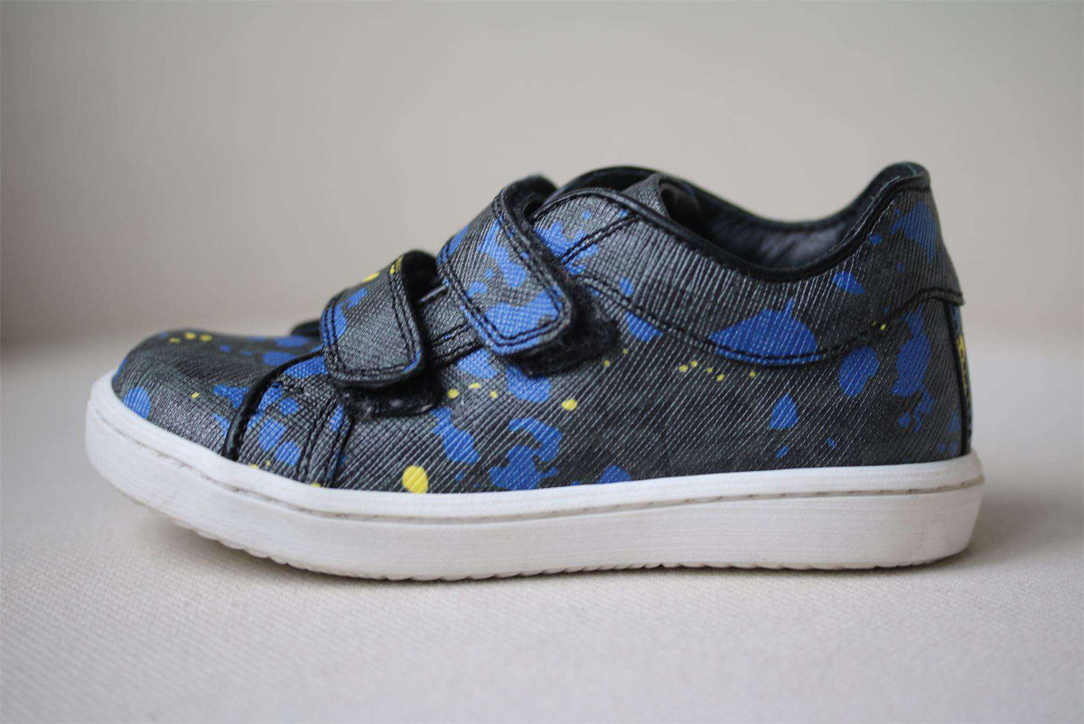 DIOR BABY BLACK PAINT SPLATTER TRAINERS EU 23 UK 6