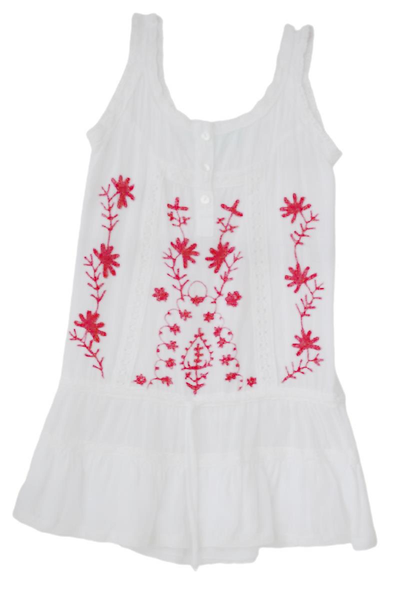 MELISSA ODABASH GIRLS WHITE EMBROIDERED JAZ DRESS 4 YEARS