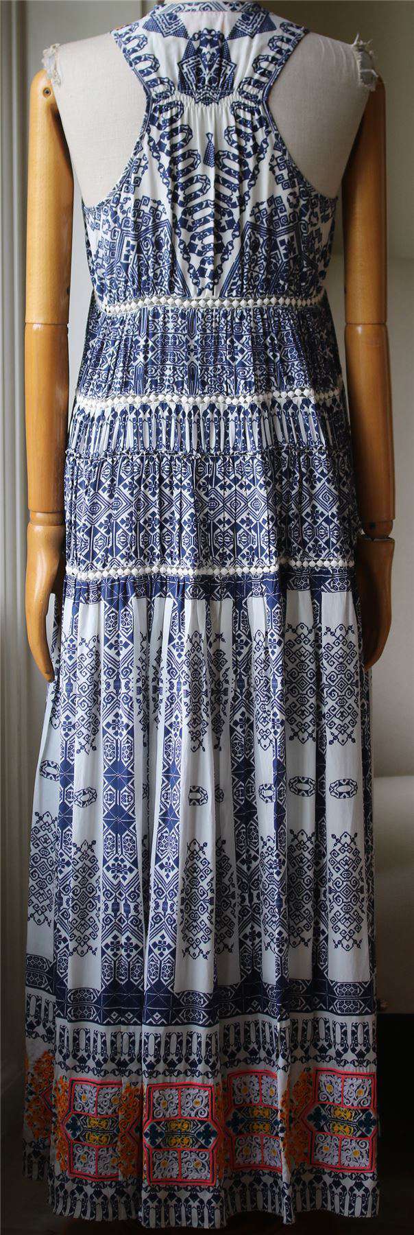 ROCOCO SAND IONIC PRINTED MAXI DRESS XSMALL