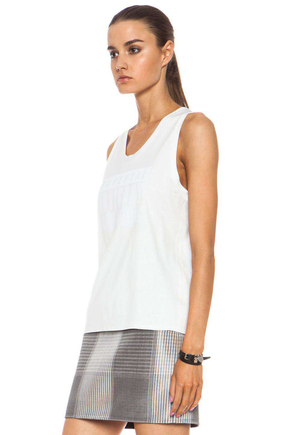 T BY ALEXANDER WANG WHITE MUSCLE TANK TEE TOP SMALL