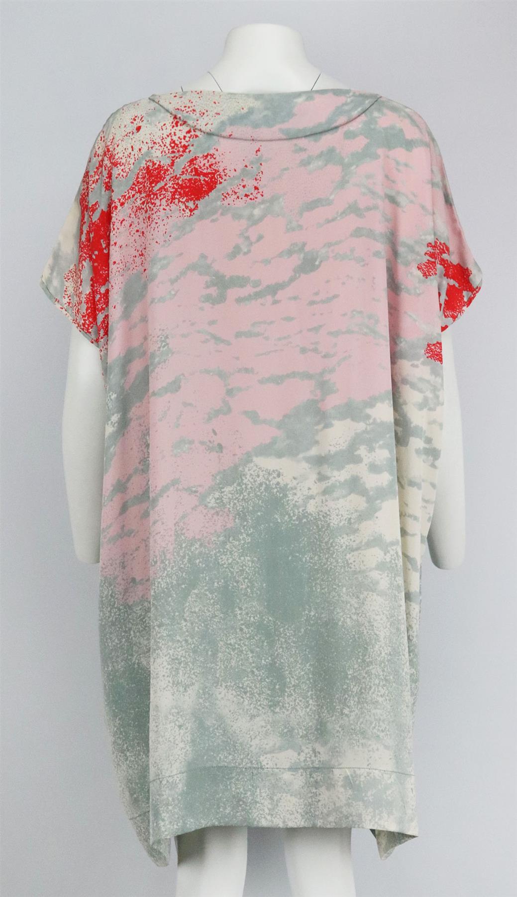 DIANE VON FURSTENBERG PRINTED SILK DRESS SMALL