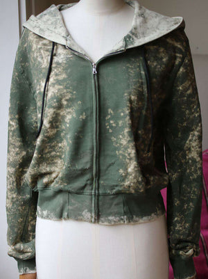 COTTON CITIZEN MILAN CROP ZIP HOODIE SMALL