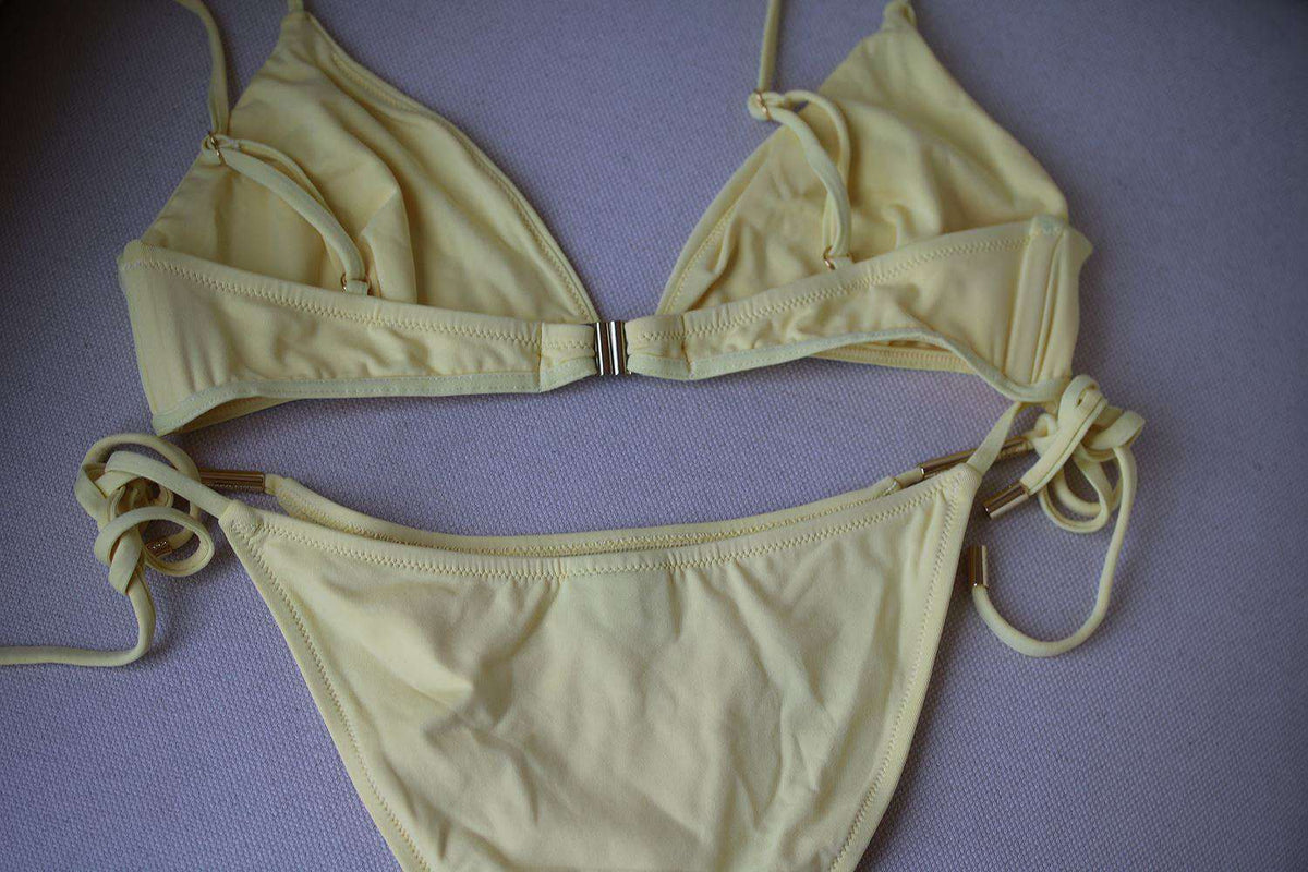 MELISSA ODABASH VERONA TRIANGLE YELLOW BIKINI UK 10/14