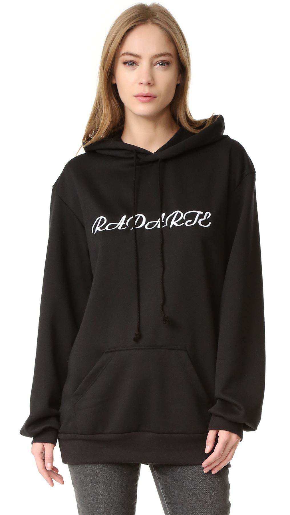 RODARTE LONG-SLEEVE EMBROIDERED HOODIE MEDIUM