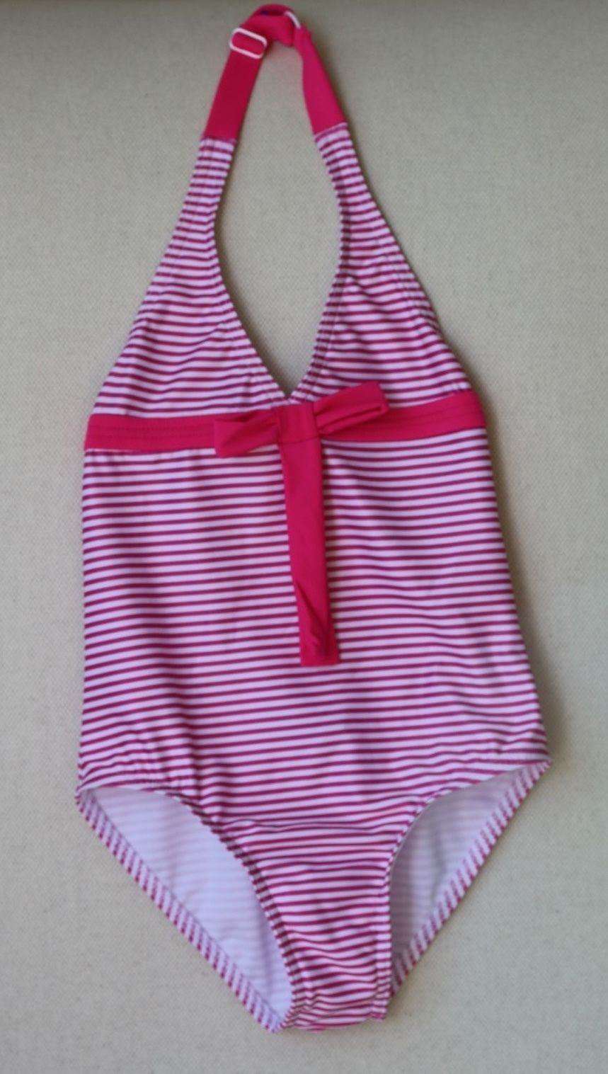MELISSA ODABASH BABY MADDIE HALTER PINK STRIPE SWIMSUIT 4 YEARS