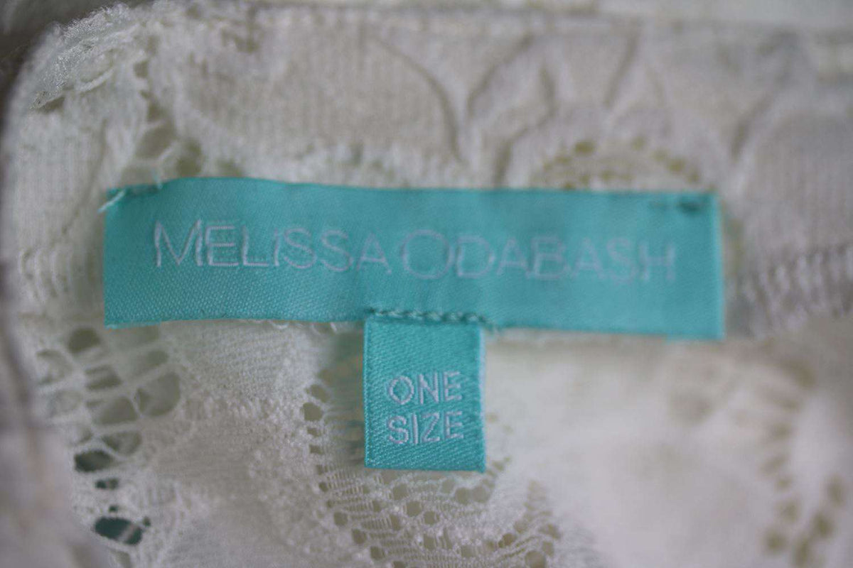 MELISSA ODABASH CINDY LACE-UP LACE COVER-UP ONE SIZE