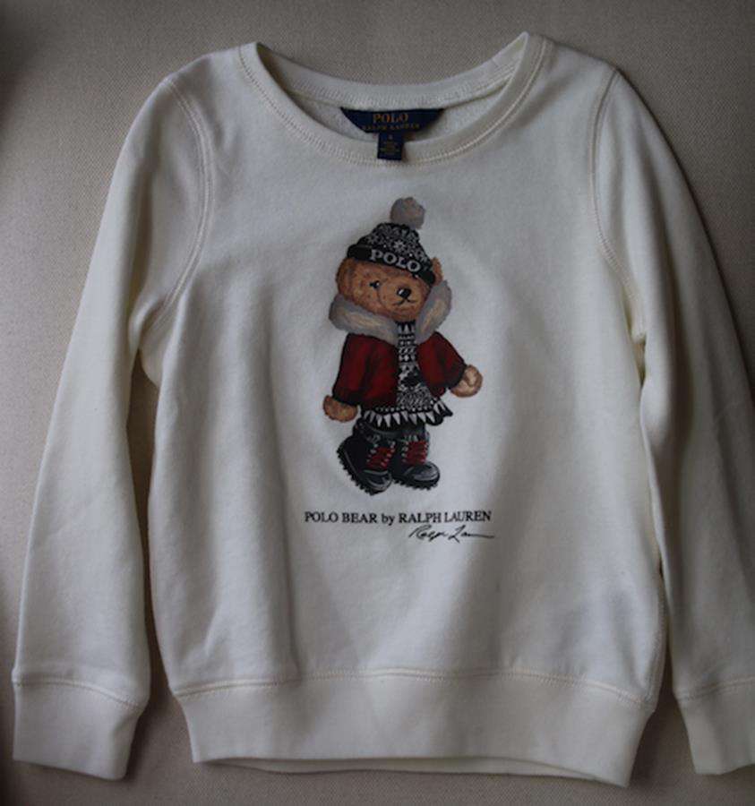 POLO RALPH LAUREN KIDS GIRLS HOLIDAY BEAR COTTON SWEATSHIRT 6 YEARS