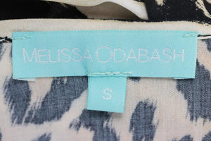 MELISSA ODABASH PRINTED VOILE MAXI WRAP DRESS SMALL