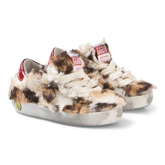 GOLDEN GOOSE DELUXE BRAND KIDS LEOPARD FAUX FUR SNEAKERS EU 29 UK 11