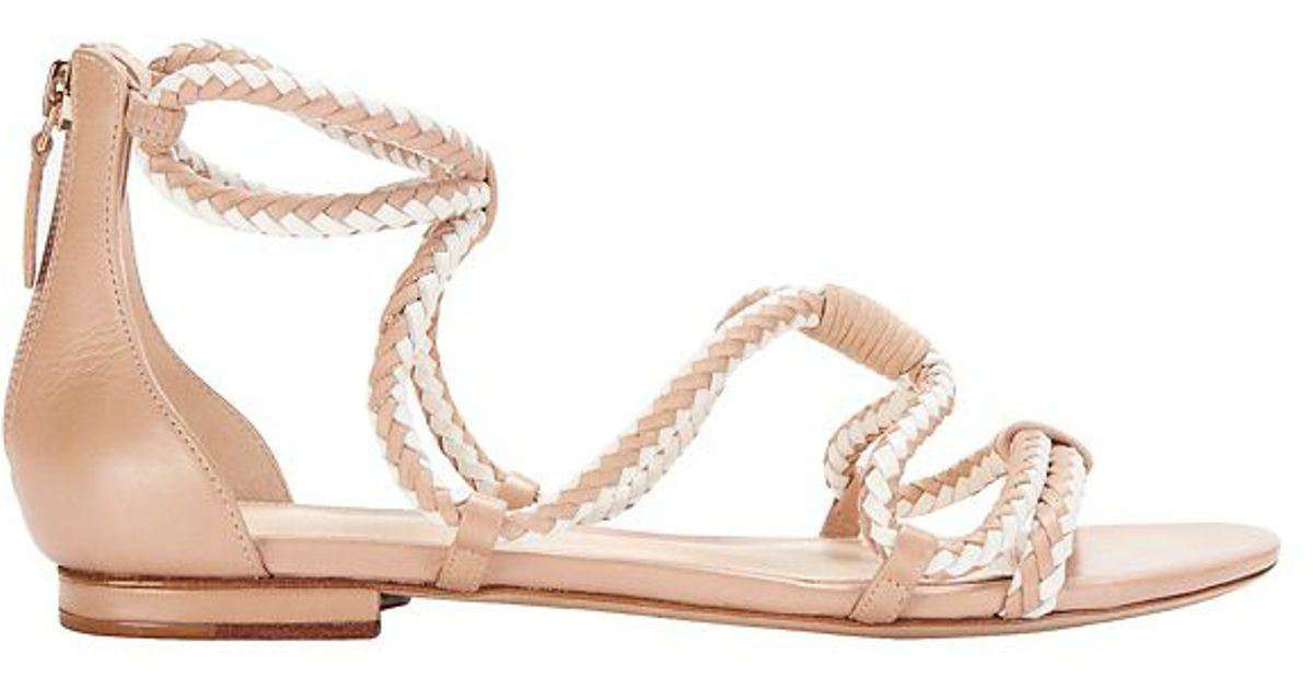 ALEXANDRE BIRMAN BRAIDED TWO TONE FLAT SANDALS EU 38 UK 5