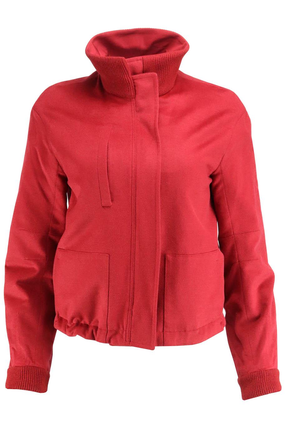 AKRIS REVERSIBLE WOOL AND SILK BLEND JACKET US 4 UK 8