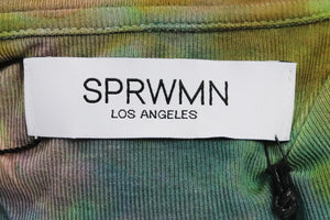 SPRWMN TIE DYED RIBBED KNIT MAXI DRESS SMALL