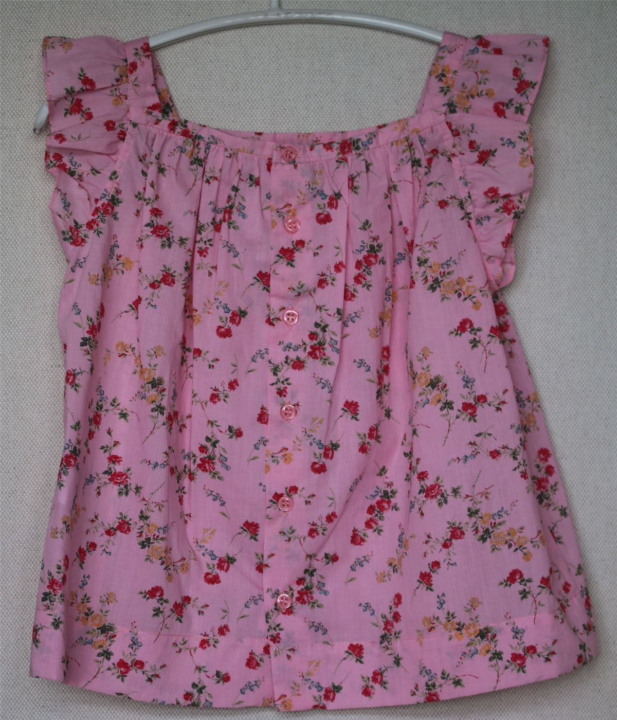 BONPOINT GIRLS PINK FLORAL ELISE TOP 4 YEARS