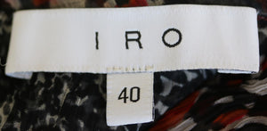 IRO TRILLIE PRINTED CHIFFON MINI DRESS FR 40 UK 12