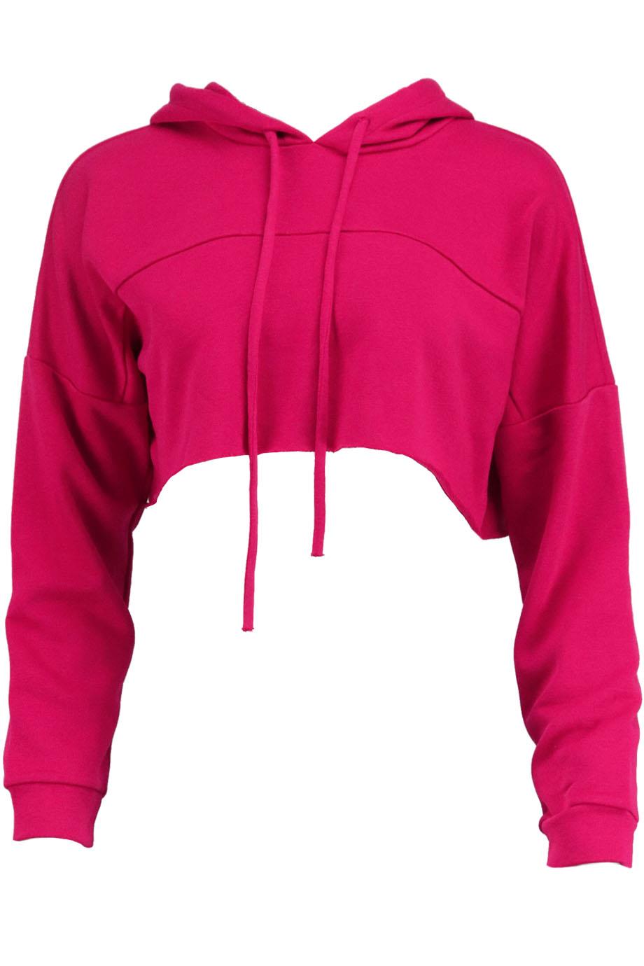ZEYNEP ARCAY CROPPED COTTON TERRY HOODIE UK 8/10