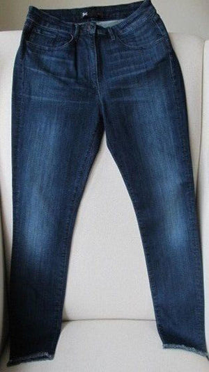 3X1 W3 CROPPED FRAYED HIGH RISE STRAIGHT LEG JEANS W25 UK 6/8
