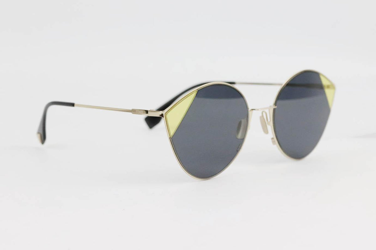 FENDI CAT EYE METAL FRAME SUNGLASSES