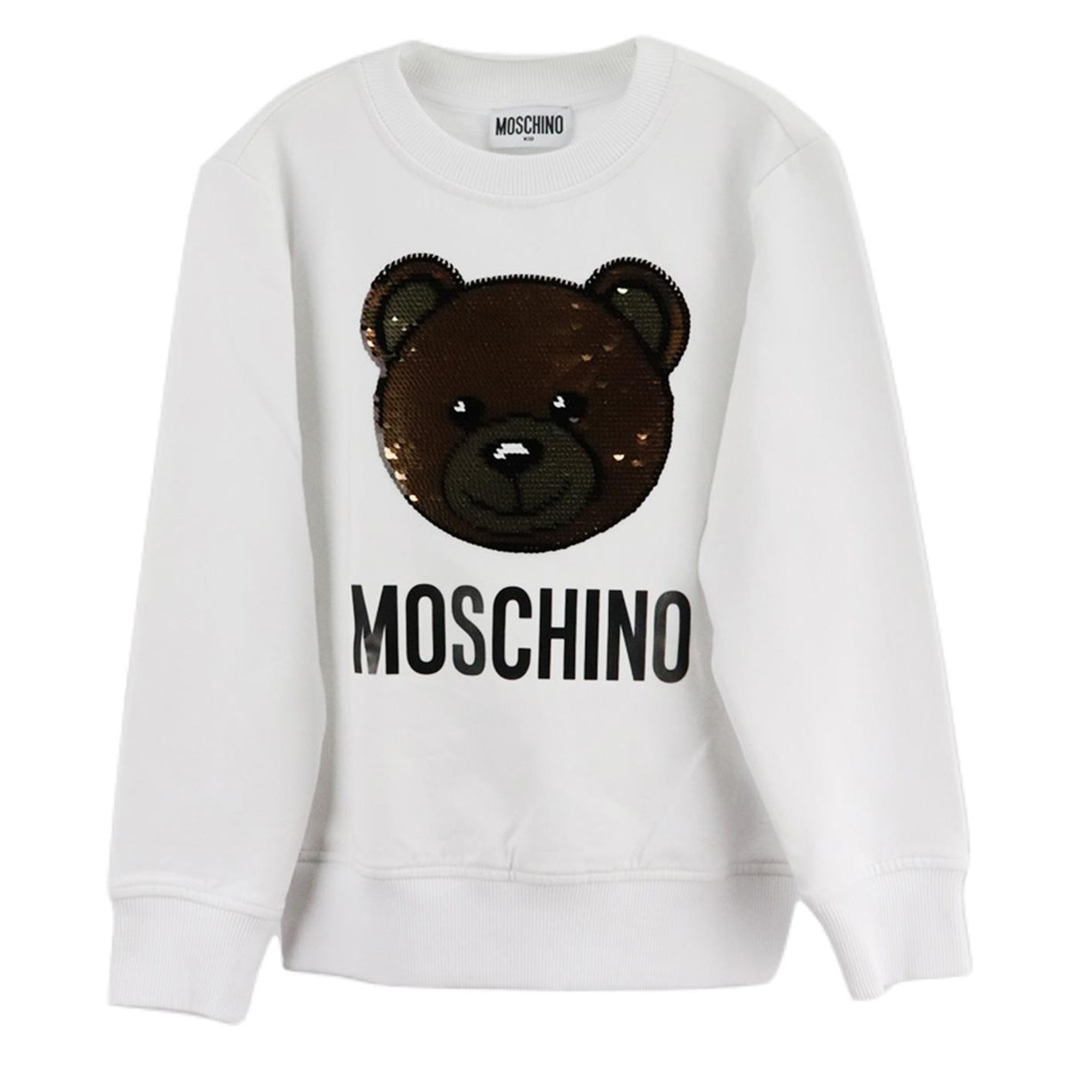 MOSCHINO KIDS UNISEX SEQUIN COTTON SWEATSHIRT 6 YEARS