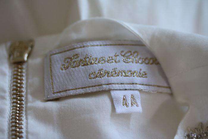 TARTINE ET CHOCOLAT GIRLS IVORY CEREMONY DRESS 4 YEARS