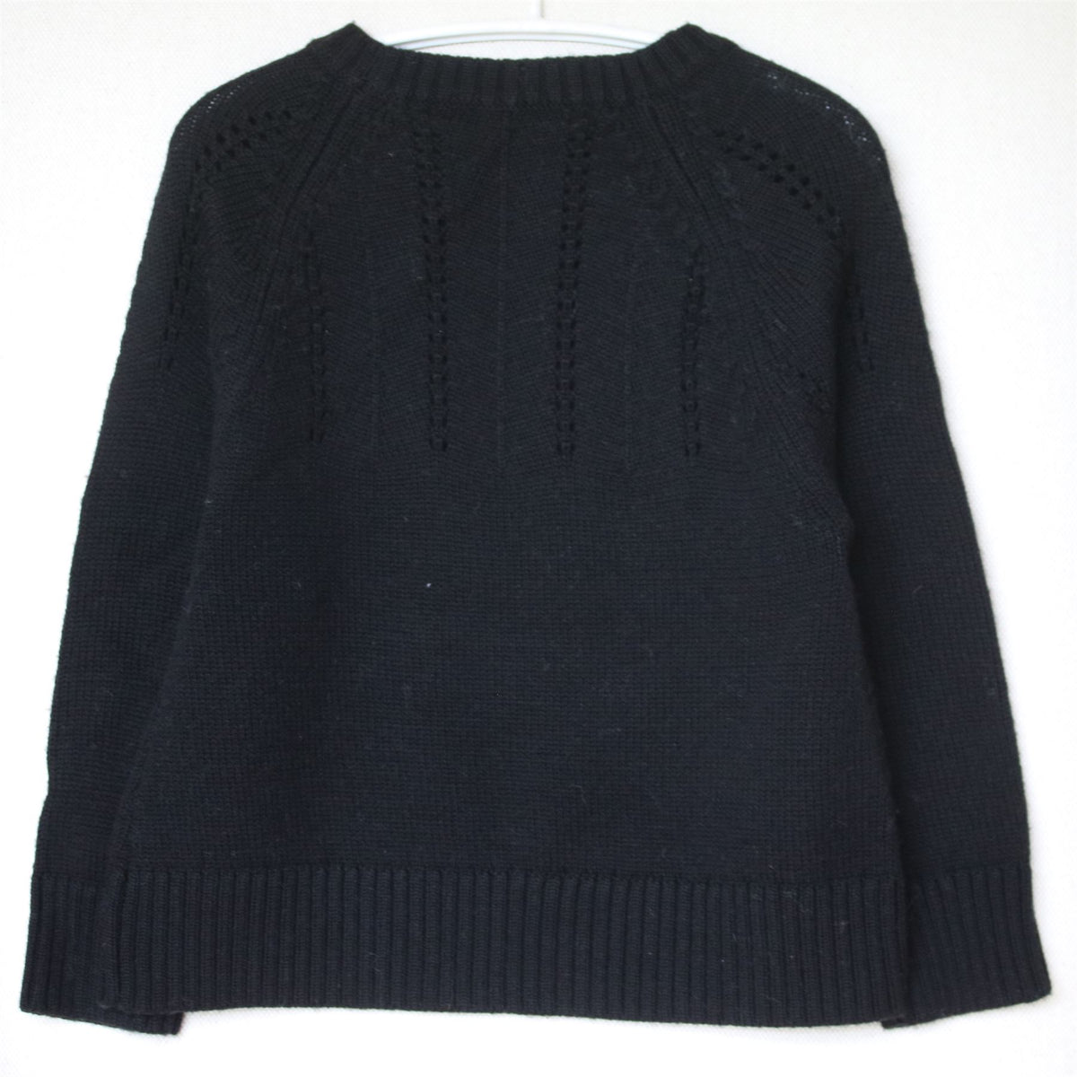 BONPOINT GIRLS BLACK WOOL SWEATER 4 YEARS