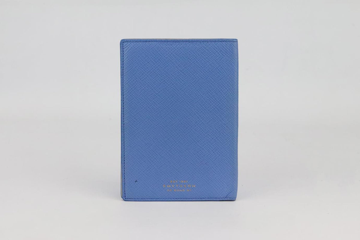 SMYTHSON PERSONALISED PANAMA LEATHER PASSPORT HOLDER