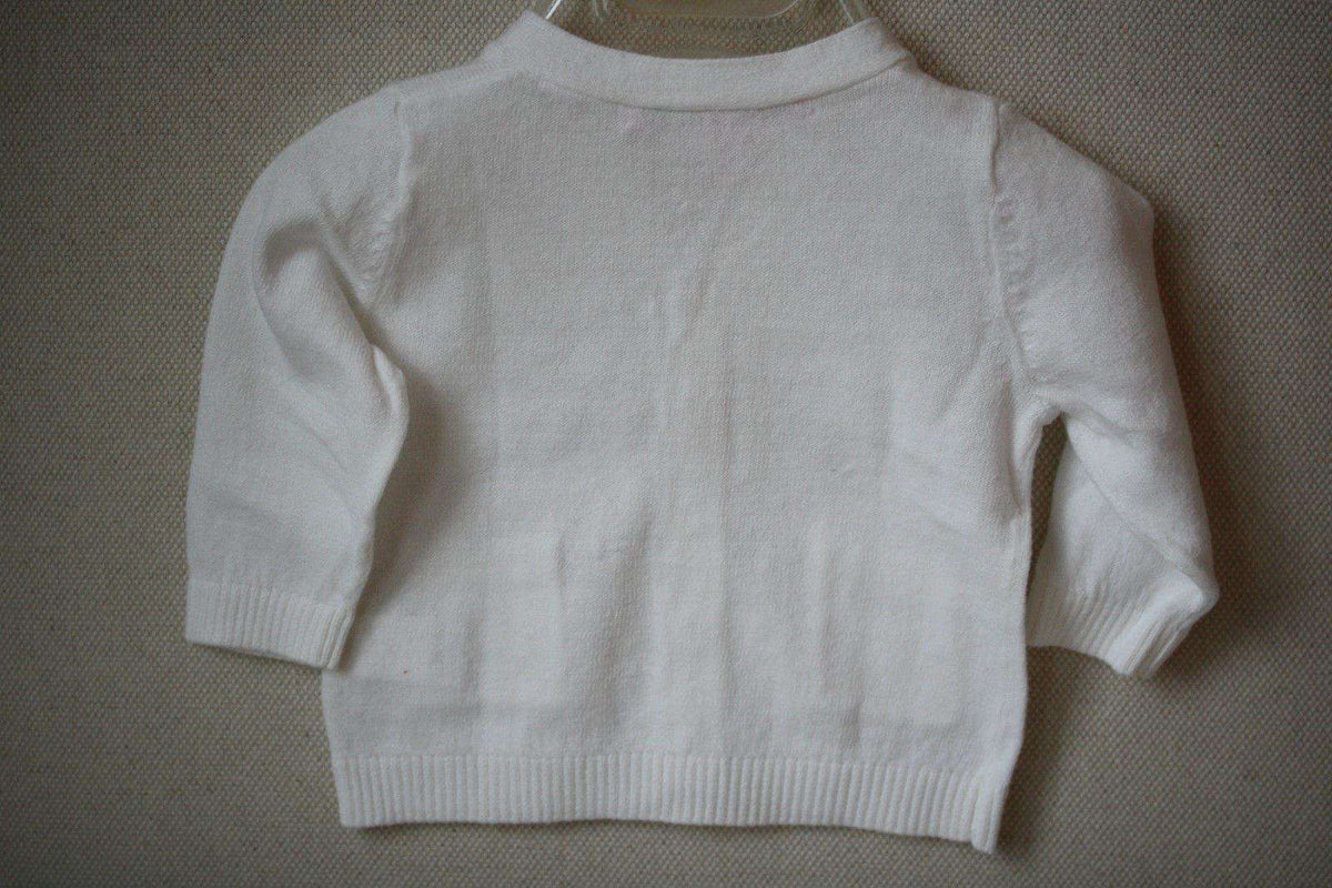 BONPOINT BABY CREAM COTTON CARDIGAN 3 MONTHS