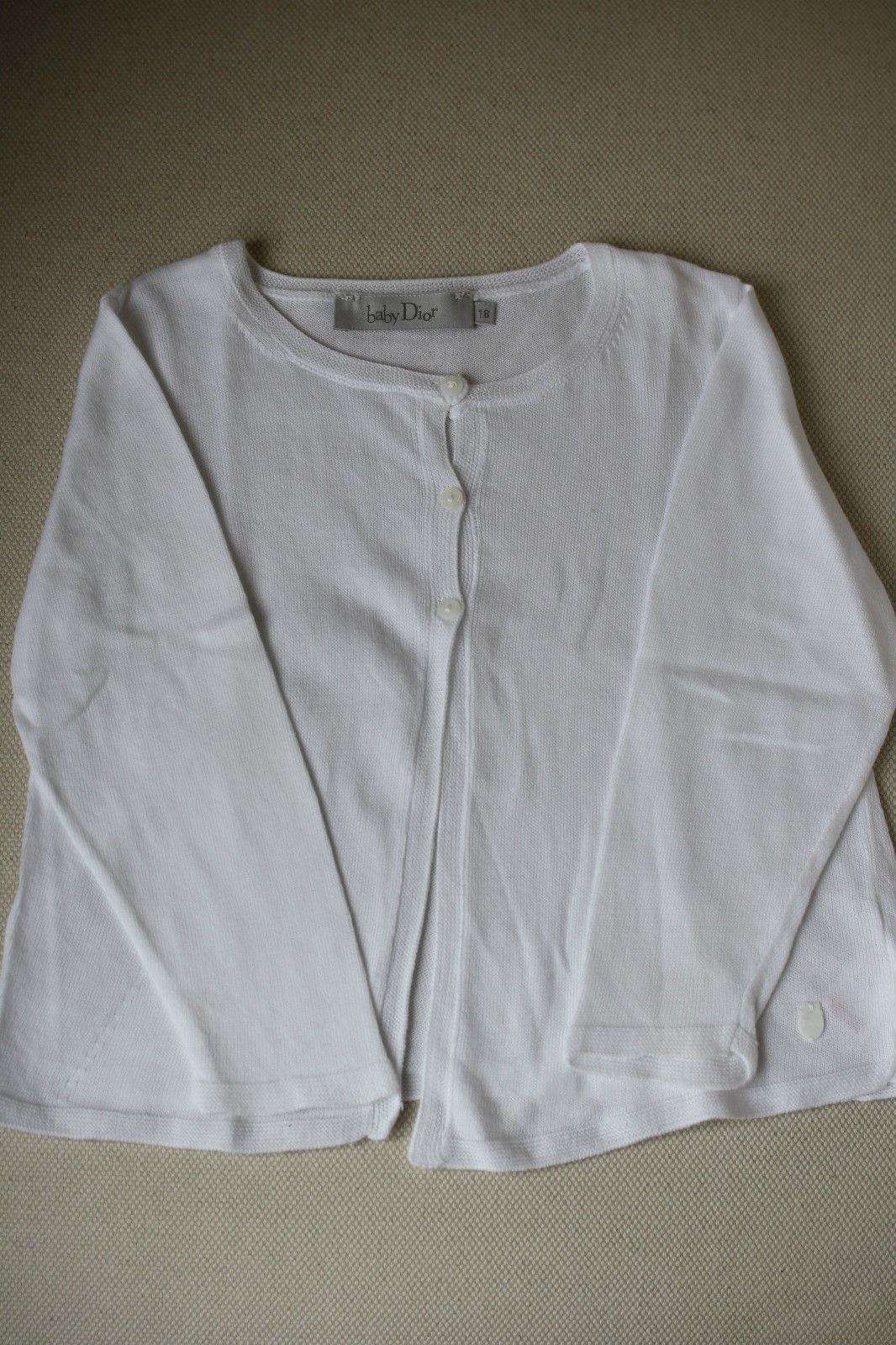 BABY DIOR IVORY WHITE KNIT CARDIGAN 18 MONTHS
