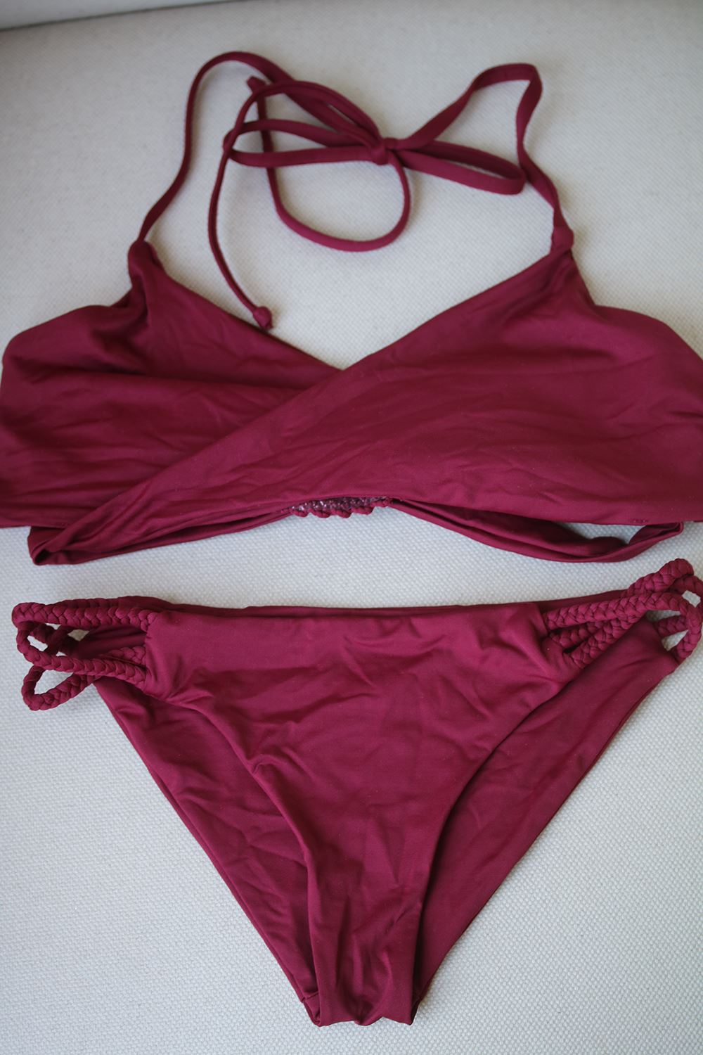 FRANKIES BIKINIS MAROON MALIA BIKINI SMALL/MEDIUM