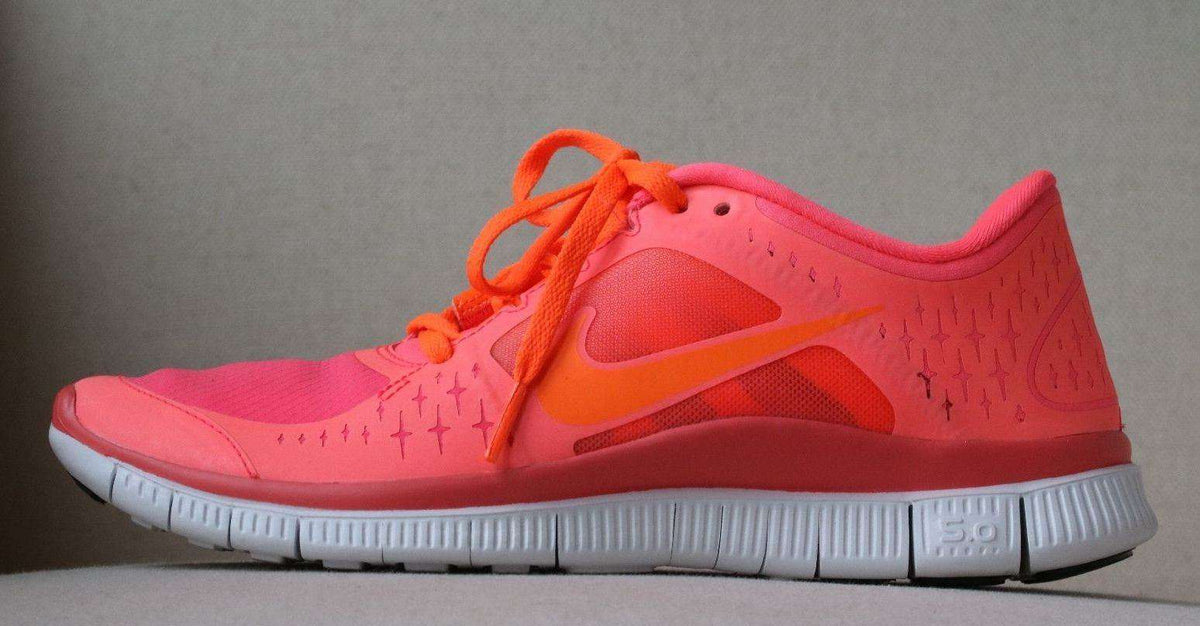 NIKE FREE 5.0 ORANGE TRAINERS EU 39 UK 5.5 US 8