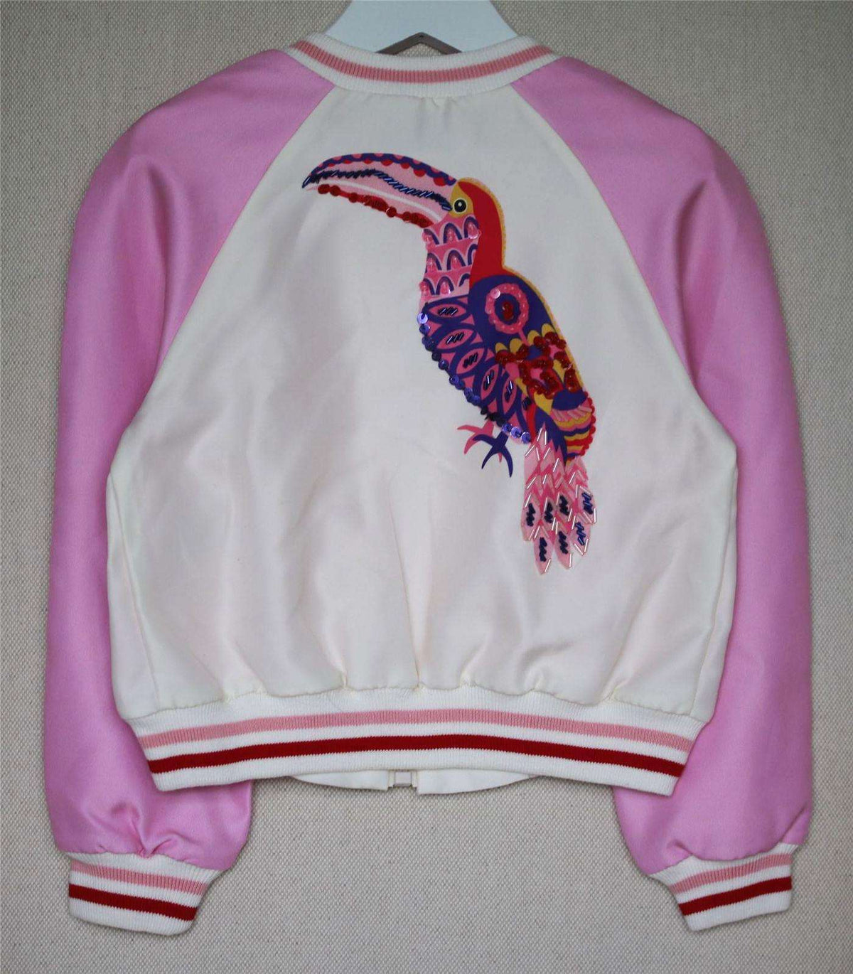 MSGM KIDS GIRLS SATIN BOMBER JACKET 4 YEARS