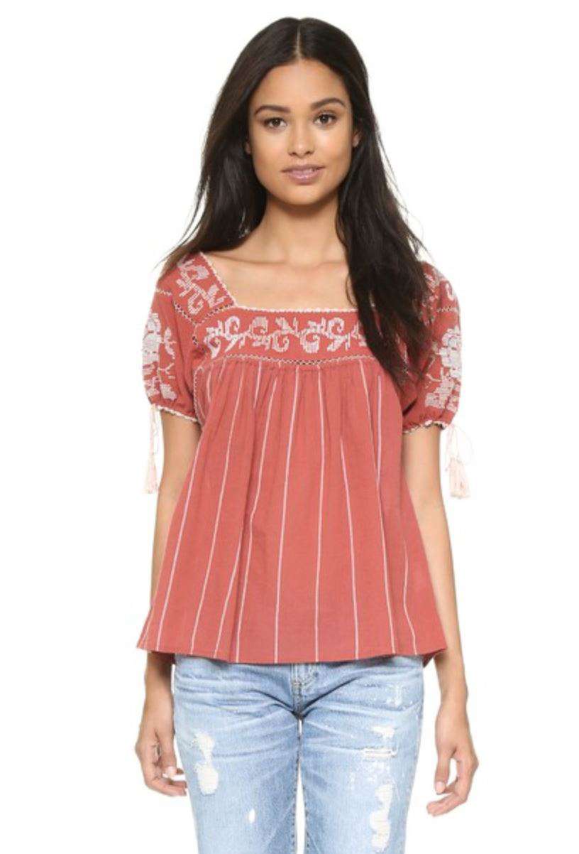 ULLA JOHNSON LILA BLOUSE TOP US 2 UK 6