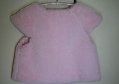 LILI GAUFRETTE GIRLS PALE PINK SYNTHETIC FUR GILET 3 YEARS