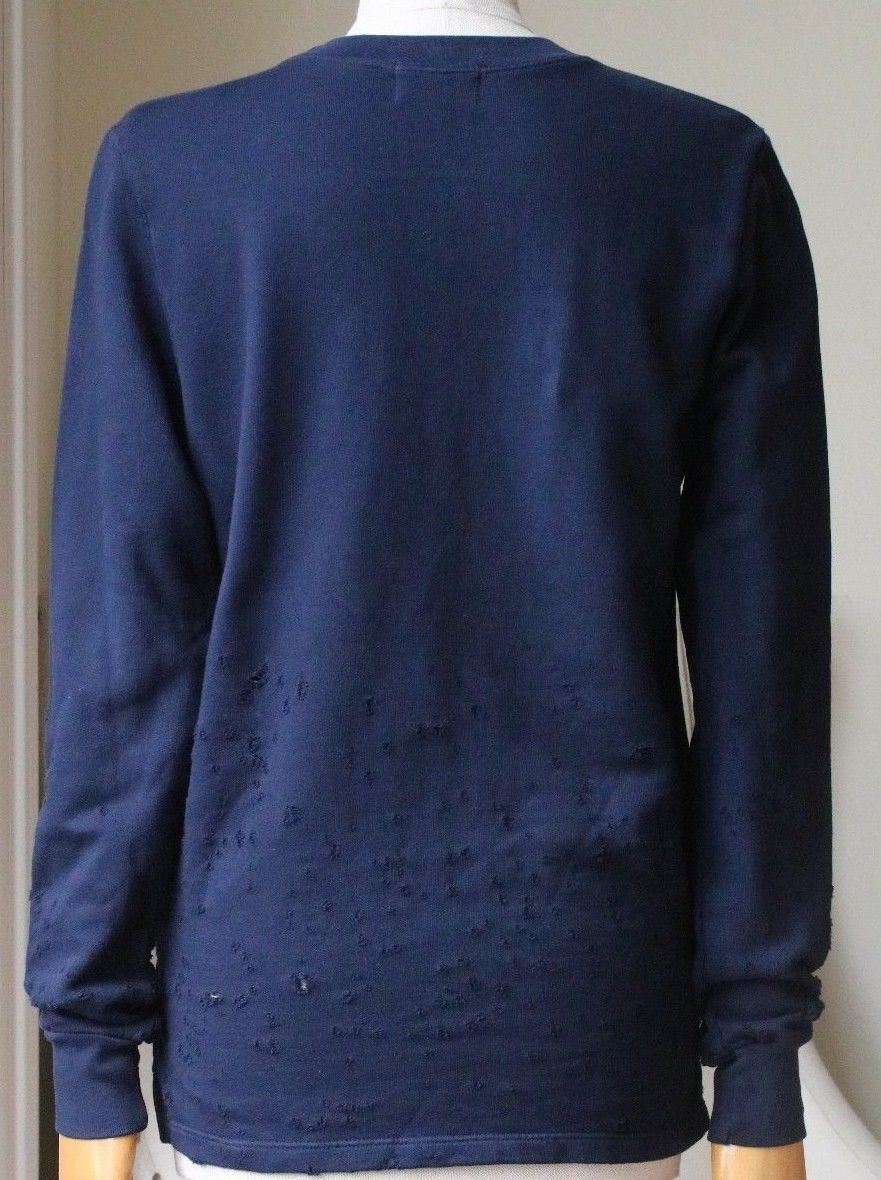 COTTON CITIZEN MALIBU DESTROYED CREWNECK SWEATER XSMALL