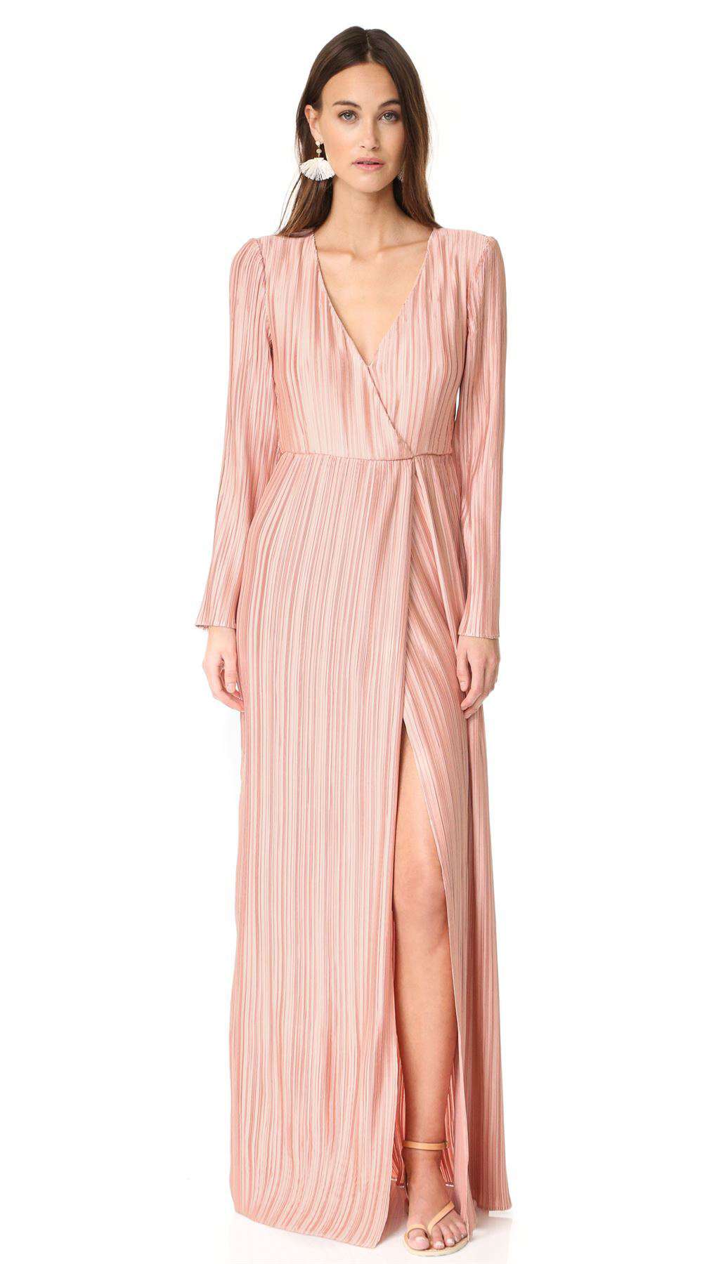 THE JETSET DIARIES PRIMAVERA PLEATED MAXI DRESS MEDIUM