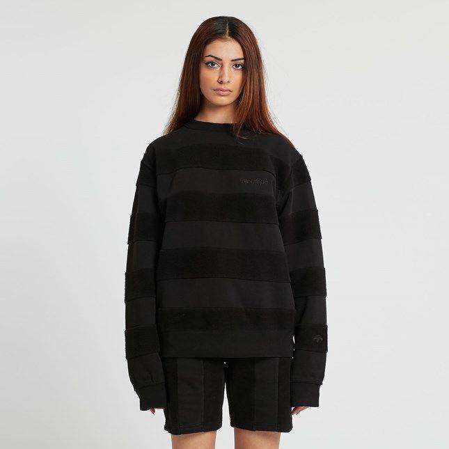 ADIDAS ORIGINALS X ALEXANDER WANG INOUT STRIPED SWEATSHIRT 2XSMALL