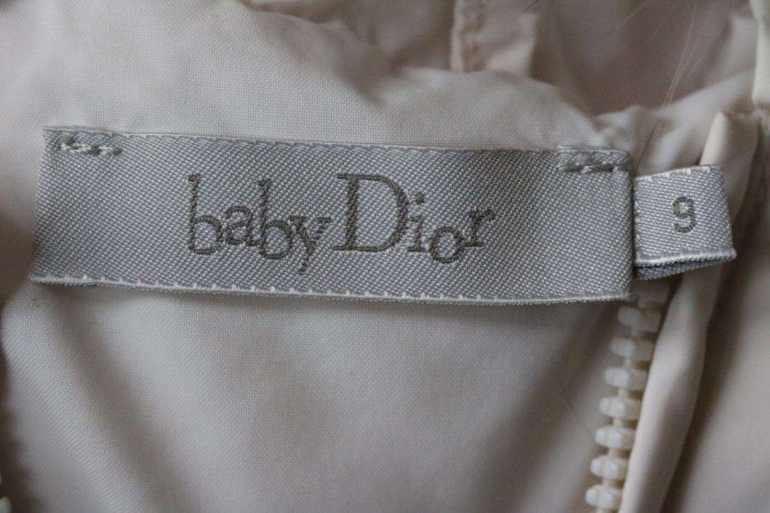 BABY DIOR SHELL PADDED JACKET WITH FUR TRIM HOOD 9 MONTHS