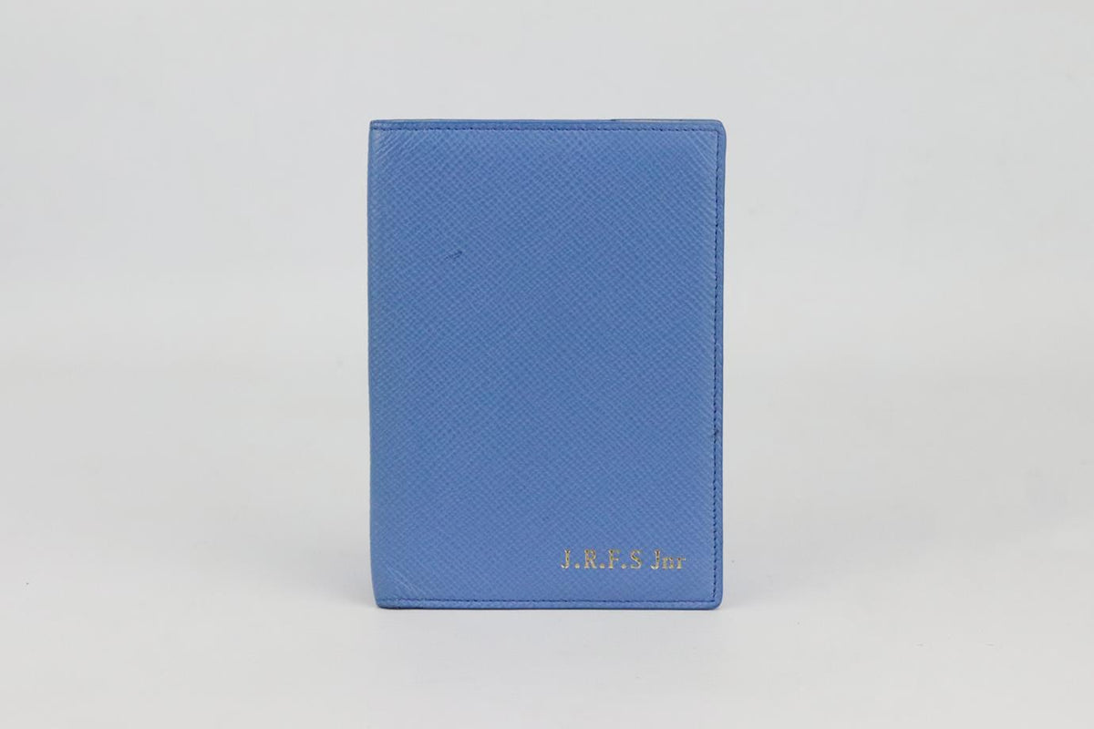 SMYTHSON PERSONALISED PANAMA LEATHER PASSPORT HOLDER