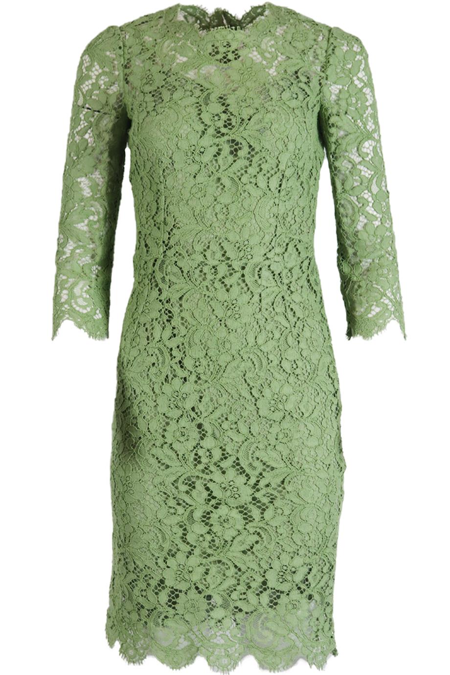 DOLCE AND GABBANA CORDED LACE DRESS IT 40 UK 8