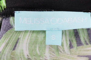 MELISSA ODABASH PRINTED VOILE WRAP MAXI DRESS SMALL