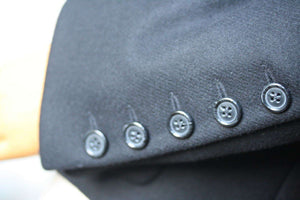 BARBARA BUI CLASSIC BLACK WOOL DOUBLE BREASTED BLAZER JACKET IT 42 UK 10/12