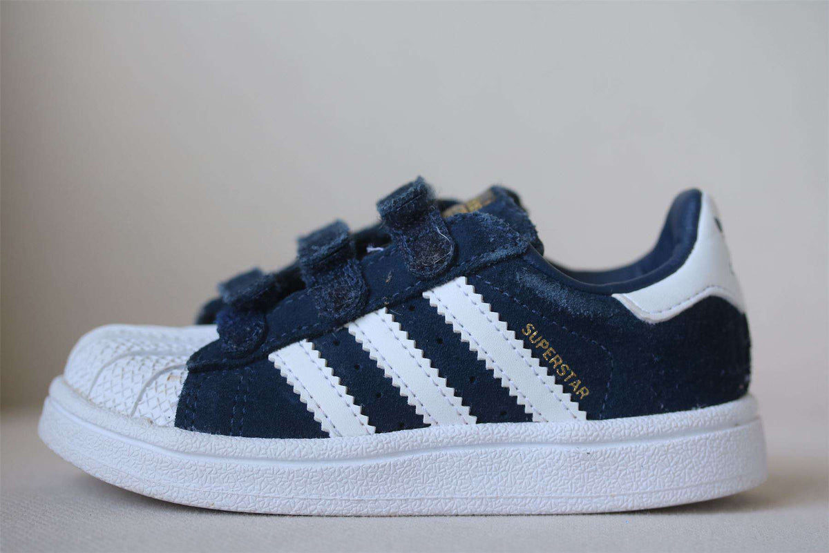 ADIDAS ORIGINALS SUPERSTAR KIDS BLUE TRAINERS EU 21 UK 5