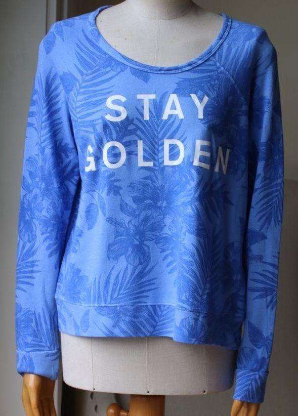 SUNDRY WEEKEND CROP PULLOVER SWEATSHIRT SIZE 1 SMALL
