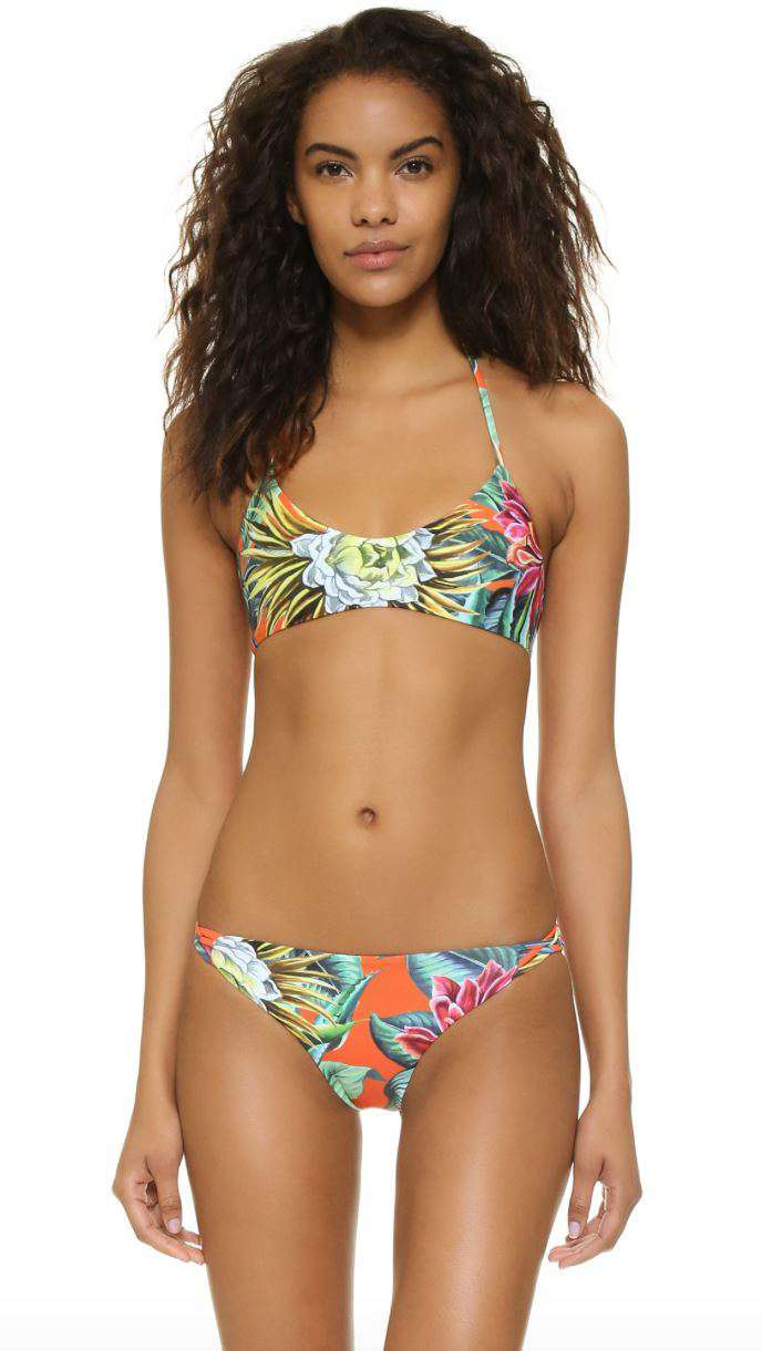 MARA HOFFMAN BASKET WEAVE REVERSIBLE BIKINI SMALL/MEDIUM