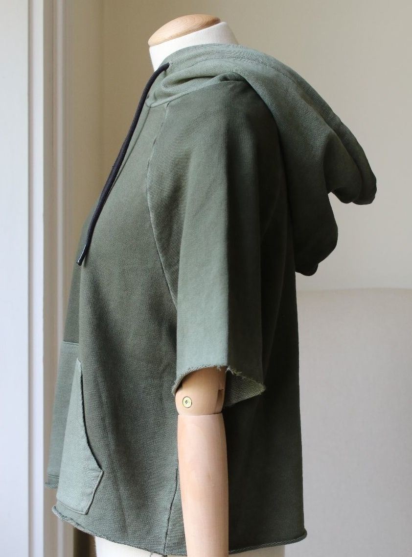 COTTON CITIZEN THE MILAN CUTOFF HOODED SWEATER XS