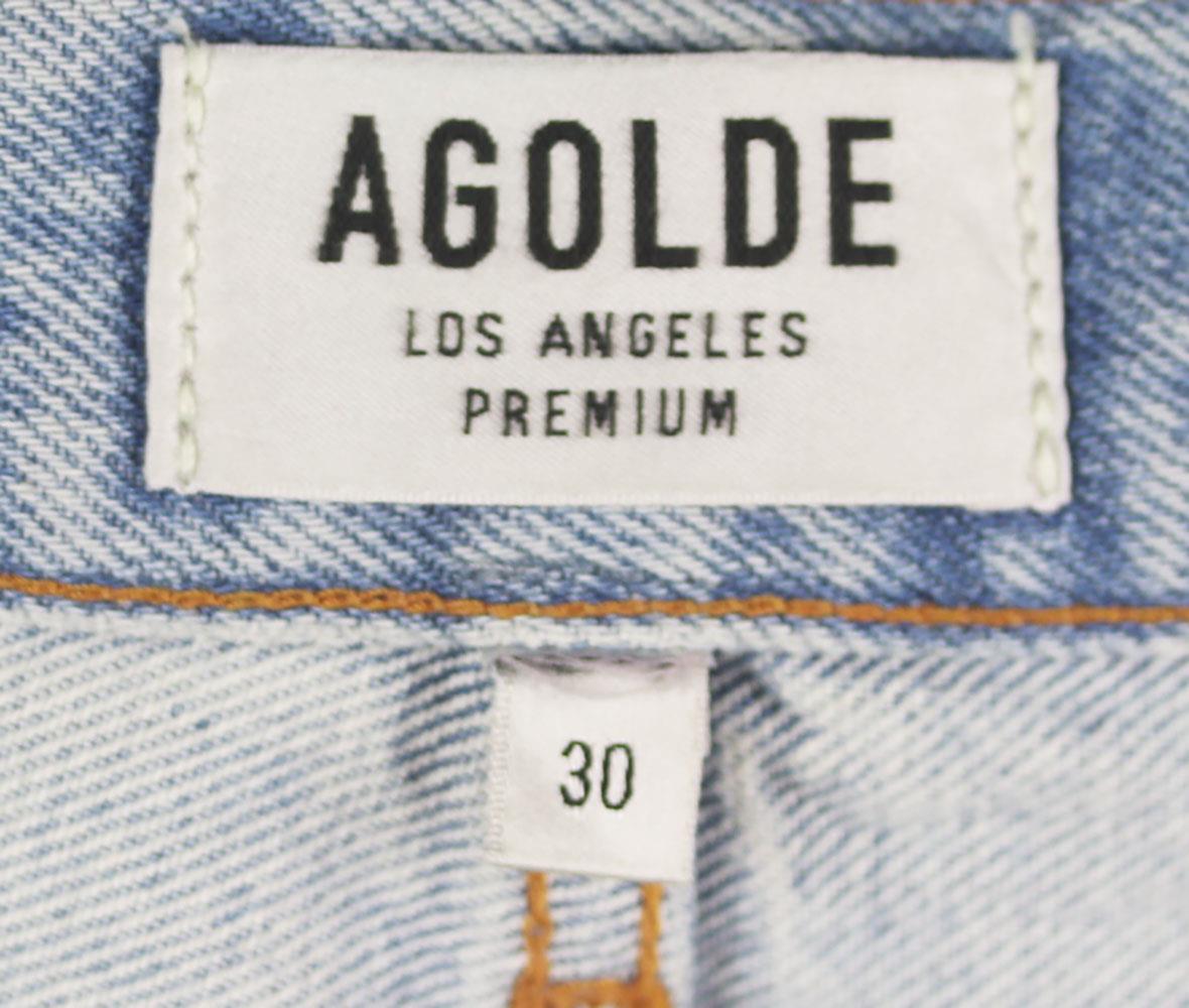 AGOLDE DISTRESSED HIGH WAISTED DENIM SHORTS W30 UK 12