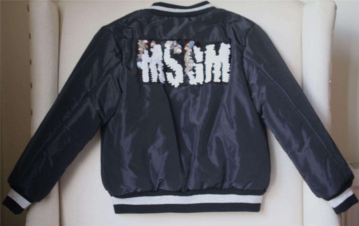 MSGM KIDS GIRLS SEQUIN BOMBER JACKET 6 YEARS